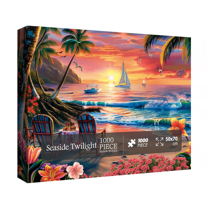 Summer Beach Ocean Puzzle 1000 Piece For Adults, Hawaii Nature Sunset Scenery