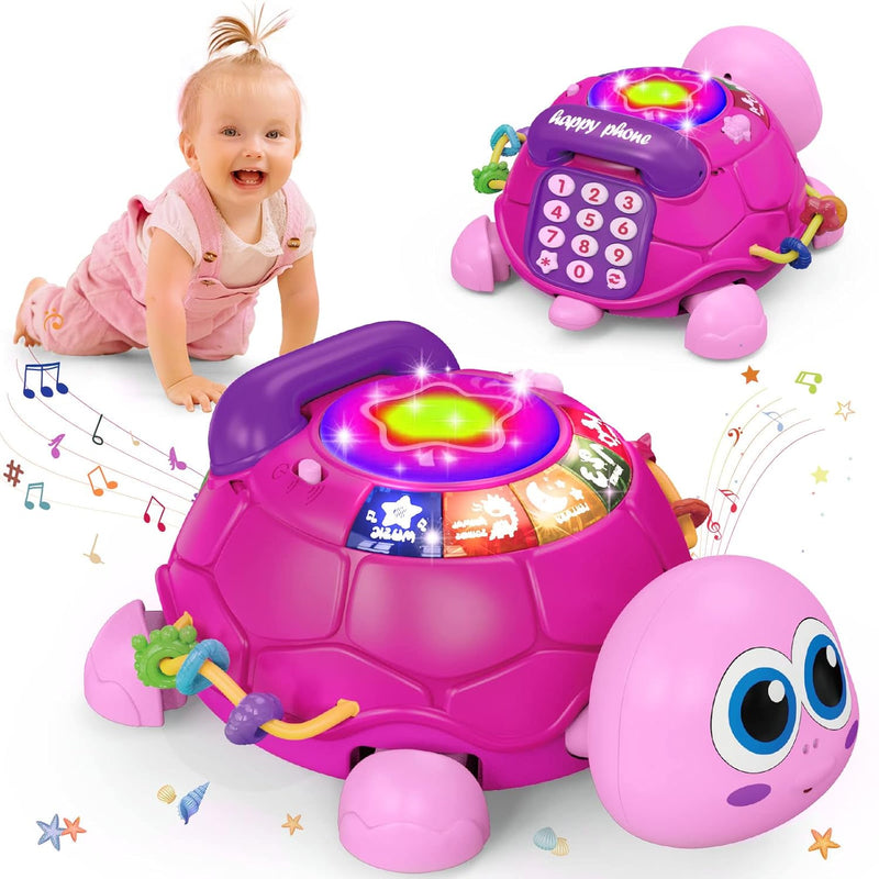 Baby Musical Turtle Crawling Baby Girl Toys For 6 18 Months?Infant Early Le
