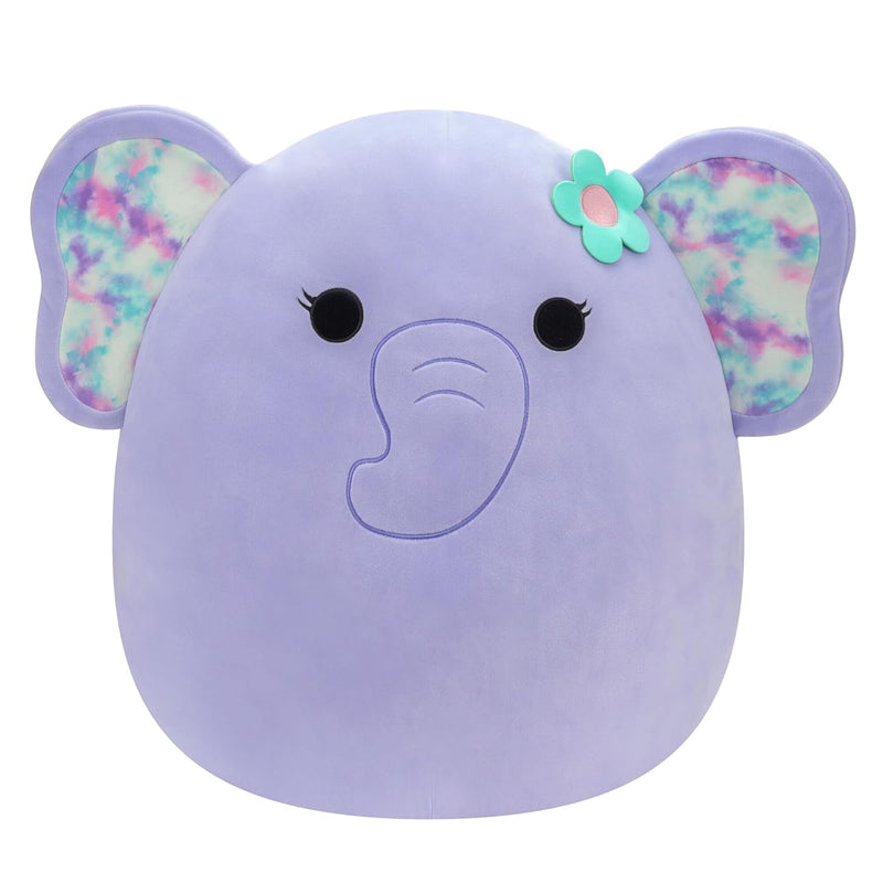 Original 20 Inch Anjali Purple Elephant With Tie Dye Ears And Flower Offici
