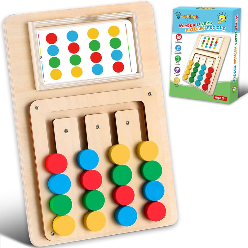 V Opitos Color Matching Puzzle Toys, Montessori Brain Teasers Game For Kids