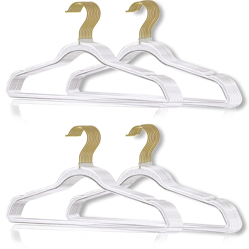 Clear Clothes Hangers 16", 20 Pack Plastic Coat Hanger For Adult Closet, Durable