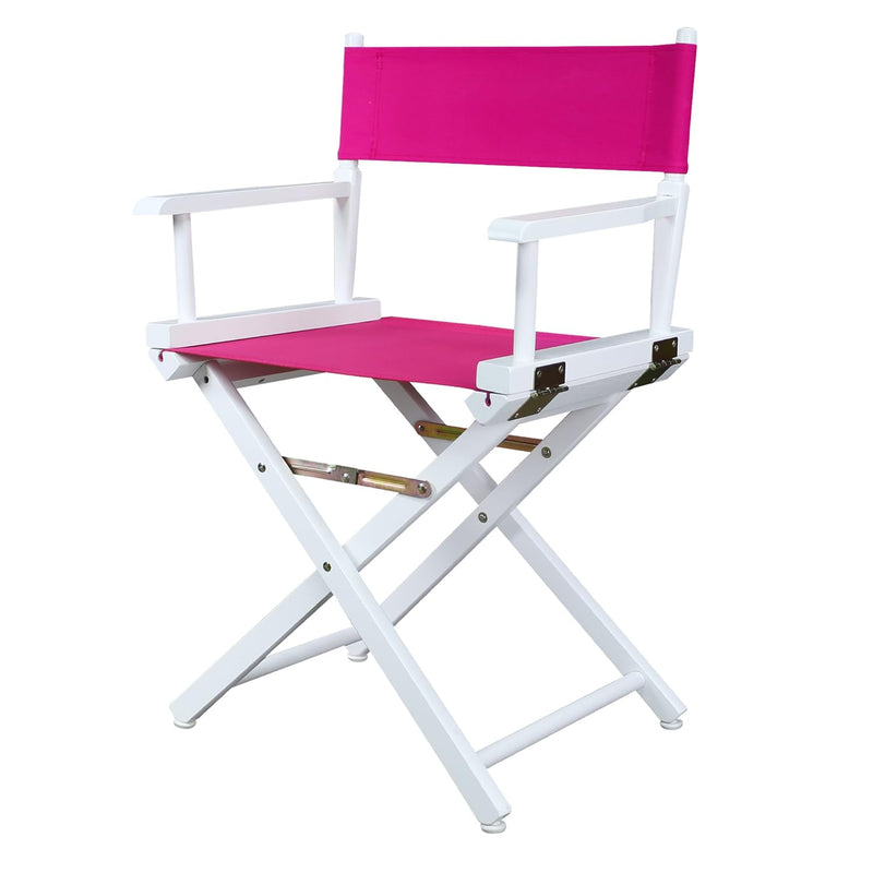 200-01/021-30 Director Chair 18" - Classic Height Whiteframe/Magenta Canvas