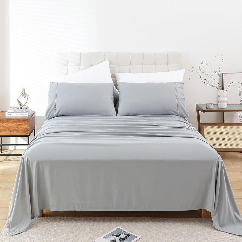 Twin Sheet Set - 3 Piece Soft Microfiber Bed Sheets For Twin Size Bed, Fit Dee