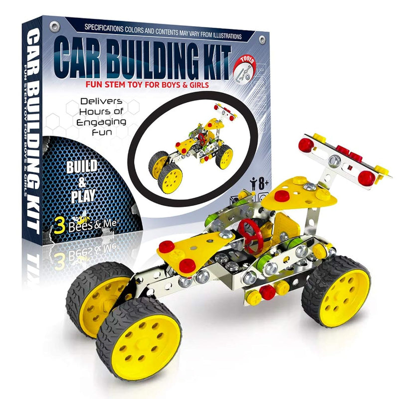 Stem Car Building Erector Toy Kit Educational Metal Project For Boys And Gi