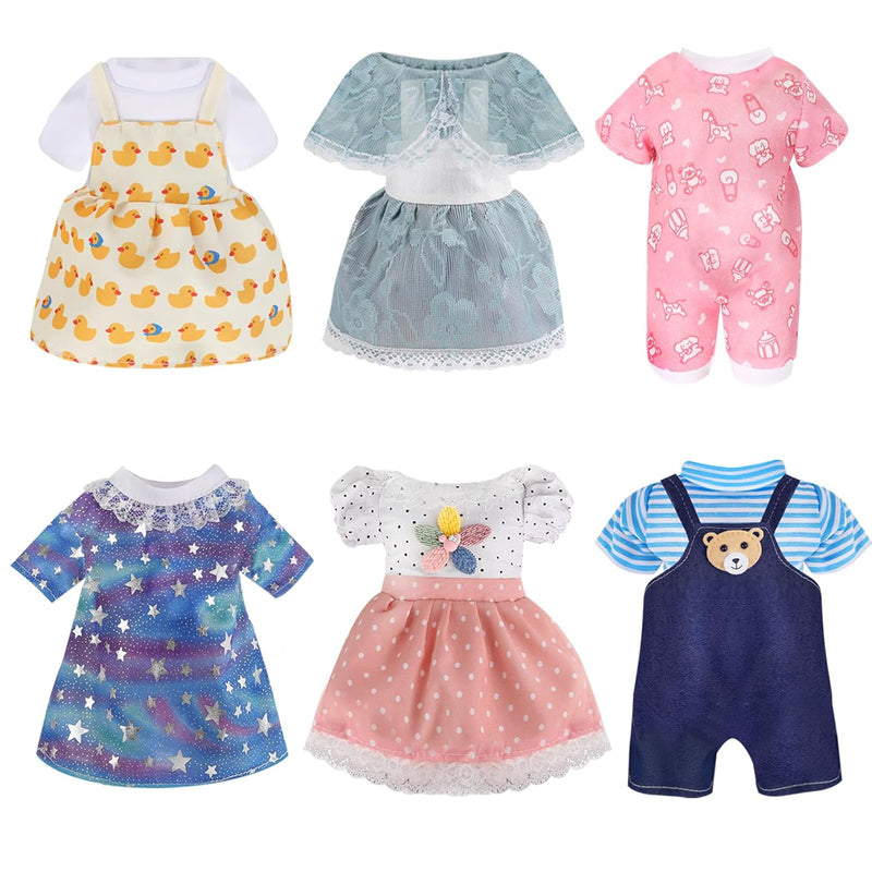 Alive Girl Doll Clothes 12 Inch Doll Clothes, 6 Different Dress Set Include