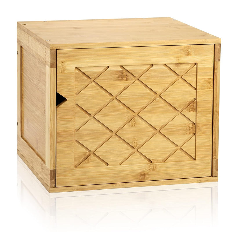 Cube Storage Organizer, Bamboo Cube Bookshelf, Stackable Connect Storage Cube Cu