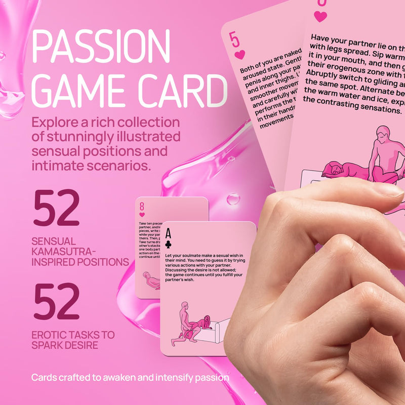 Card Game For Couples With Adult Sexual Position: Adventure Night Challenge And Couples Date Romantic Bedroom, Sex Game To Improve Relationships, Toys (Pink (Level5)