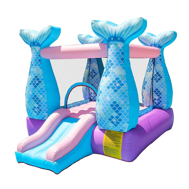 Bounce House Inflatable Mermaid Bouncy Castle House With Air Blower For Kids P
