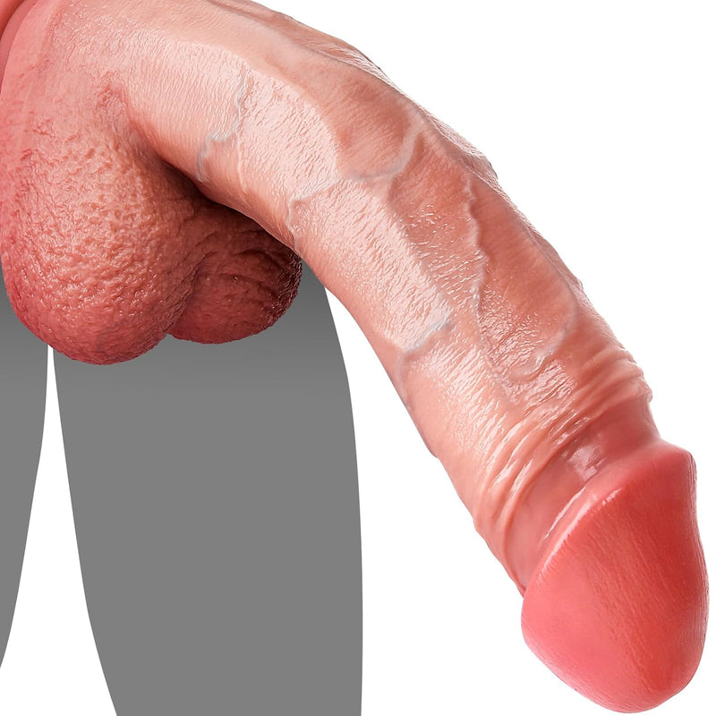 13.4 Inch Huge Realistic Dildo, Silicone Giant Dildo Soft Skin-Like Thick Big Dildo With Strong Suction Cup G Spot Anal Dildos, Hands-Free Sex Toys For Women Couple Gay