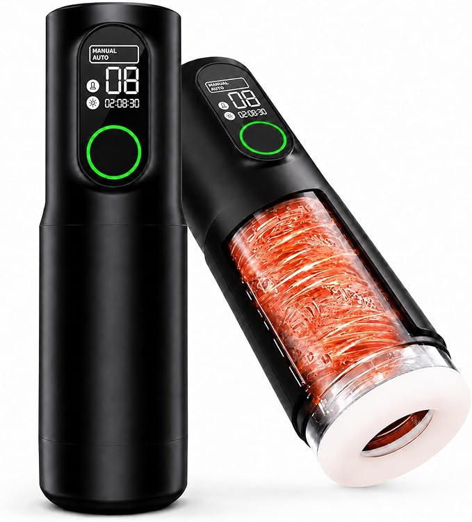 Automatic Male Masturbator with Rotation, Thrusting and Heating Functions