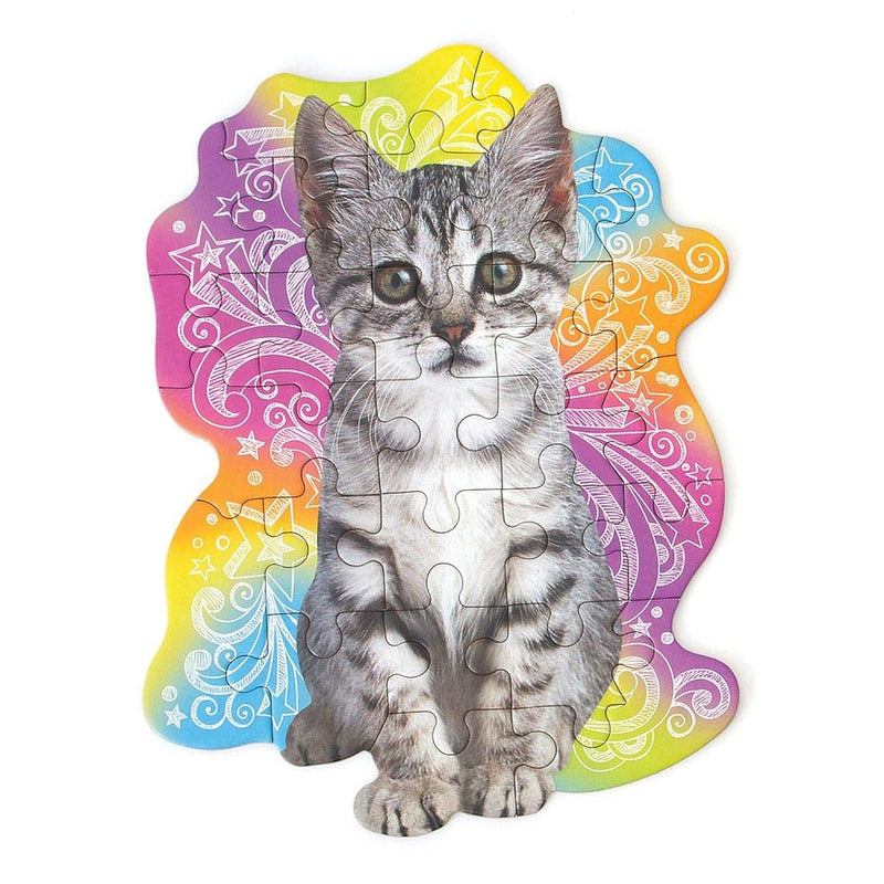 Tabby Kitten 25 Piece Die Cut Shaped Mini Puzzle For Kids