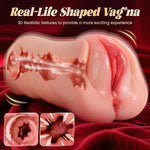 Vibrating Male Masturbator with 10 Vibration Modes, Suction & 3D Textured Tunnels