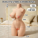 21 lb Realistic Sex Doll Torso with Articulated Skeleton & Textured Channels