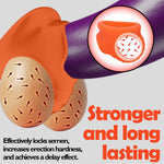 Testicle Toys Soft Testicle Crusher Cbt Silicone Chastity Devices For Men Testicles Gag Scrotal Restraints Scrotum Sex Bondage Bdsm Cock And Ball Torture Testicle Stretcher Sex Toy For Men (Orange)