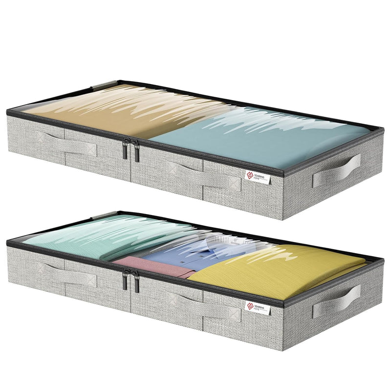Under Bed Storage Containers,Underbed Storage 4.5 Inches Low Profile With Sturdy
