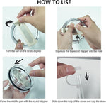 Silicone Spill Stopper Set Compatible with Stanley Cup 2.0 30oz & 40oz with Straw Cover (Set of 2, Clear)