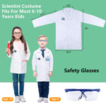 Kids Science Experiment Kit with Lab Coat & Science Tools Ages 6+