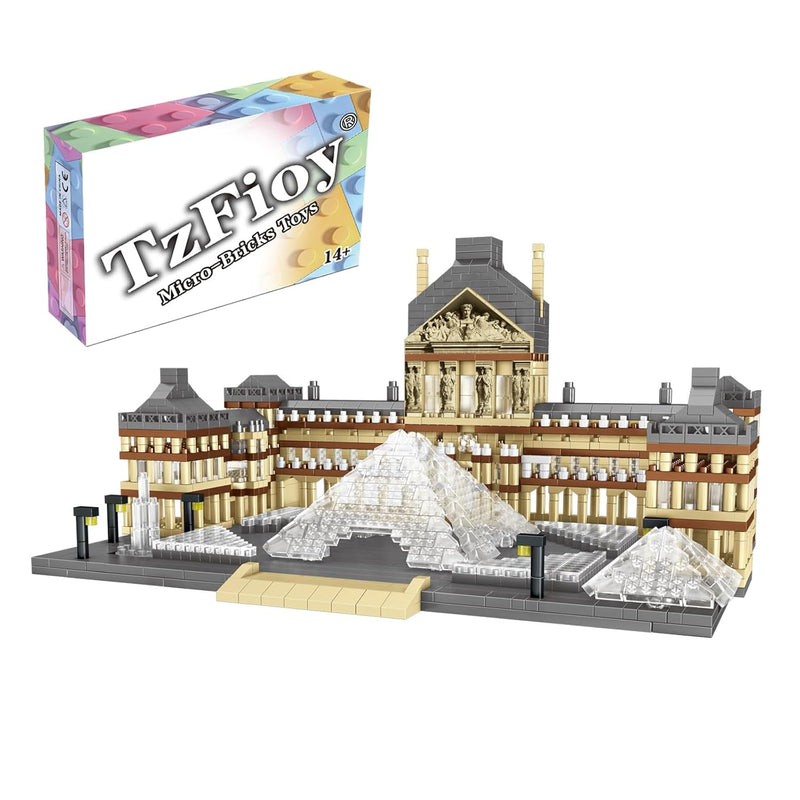 Paris Louvre Museum Building Blocks Set (3377Pcs) Famous World Architecture