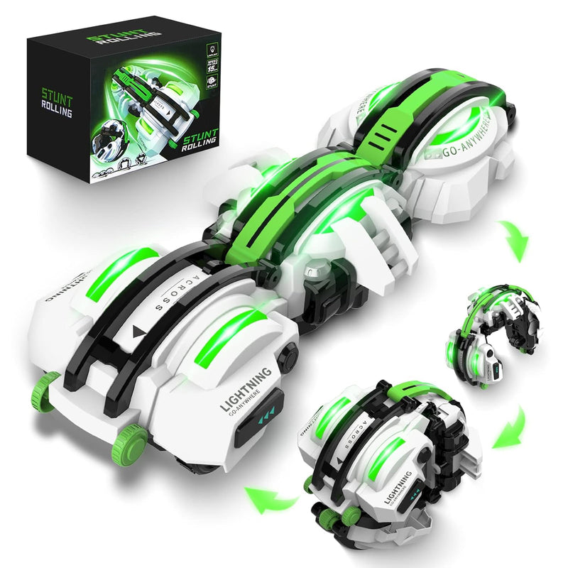 Rc Cars With Led Lights Remote Control Car Snake 360° Roll Toys, Birthday For