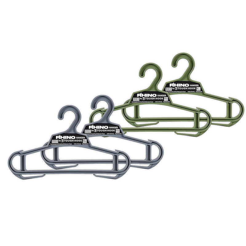 Rhino Hanger Max Pack Set Of 4 | 2 Foliage And 2 Grey Usa Made
