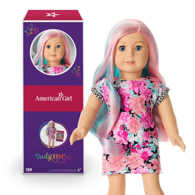 American Girl Truly Me 18-inch Doll #129 with Lt Blue Eyes, Multicolor Hair