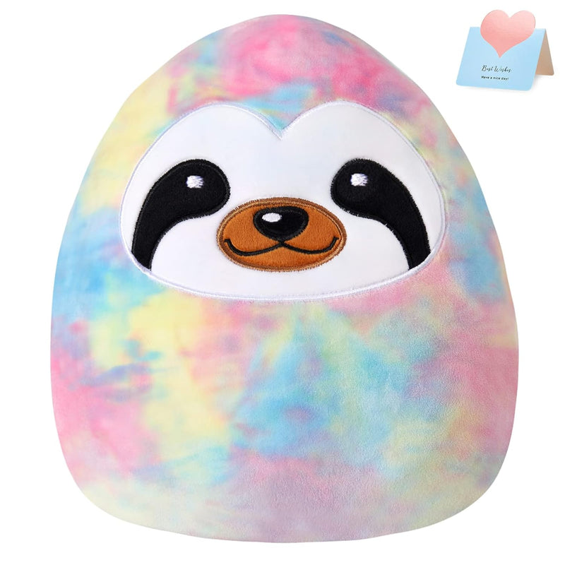 13''Rainbow Sloth Stuffed Animal Cute Sloth Plush Toy Squishy Soft Hugging Slo