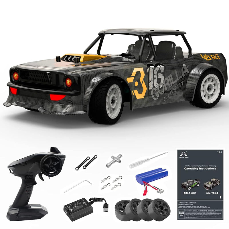 Remote Control Car, 1/16 Scale 30Km/H High Speed Fast Rc Drift Car, 2.4Ghz Ste