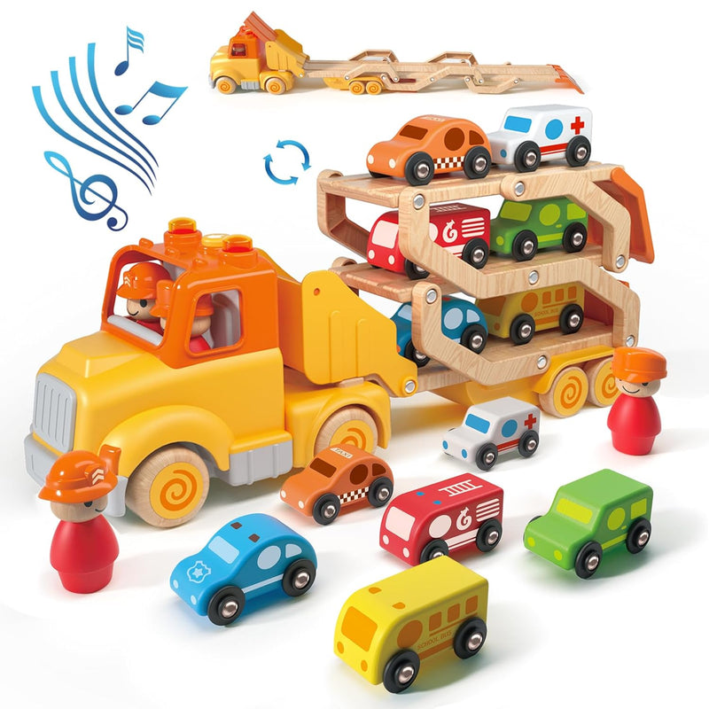 Toddler Toys For 2 3 4 5 Years Old Kids, Transport Car Carrier Truck Toy Wi