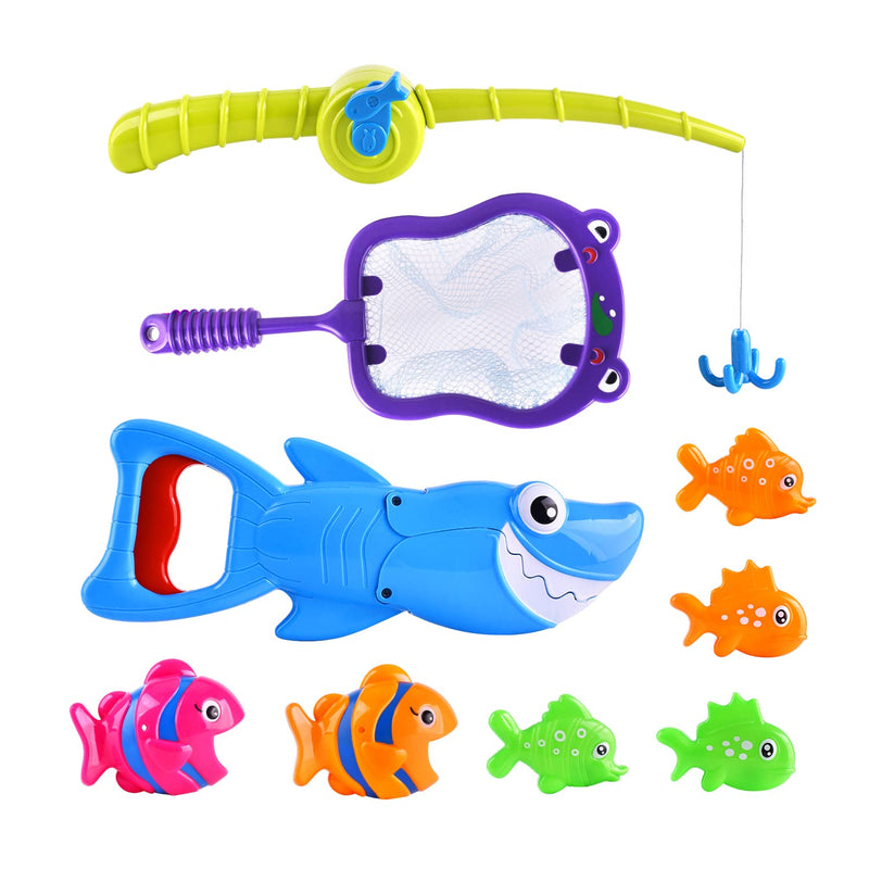 Bath Toys Baby Bath Essentials Fishing Pole Games Swimming Shark Grabber Wa