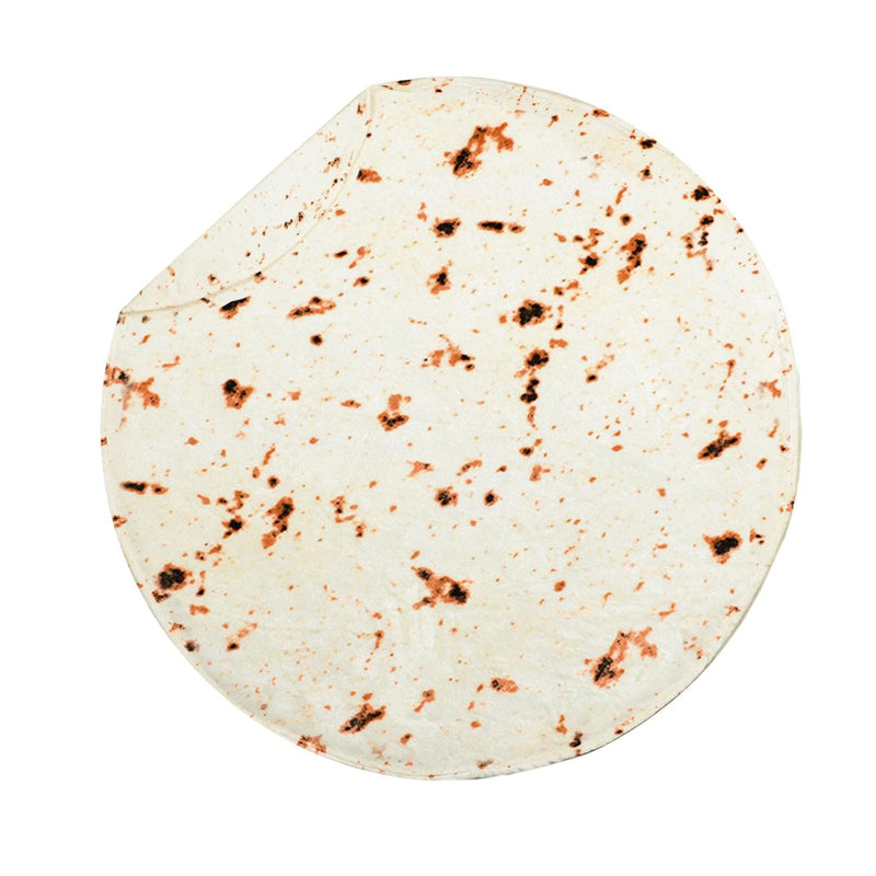 Tortilla Burritos Wrap Blanket For Adults And Kids, Funny Realistic Food Blank