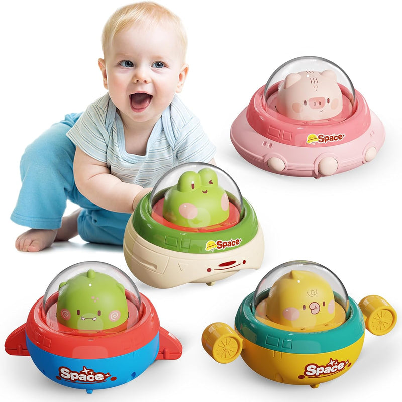 4Pcs Animal Toy Cars For Toddlers 1 3,Press And Go Car Toys For Ages 0 2,Ba