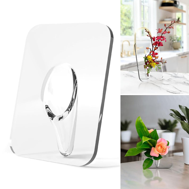 Photo Frame Shaped Clear Acrylic Flower Vase - 8 X 6 Inch Acrylic Flower Vase