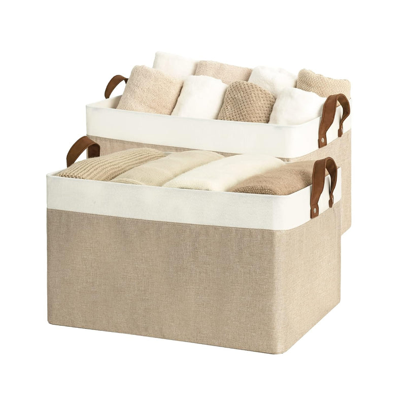 Extra Large Storage Bins, Fabric Storage Bins For Shelves, Storage Baskets With