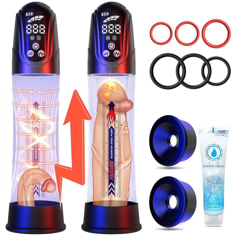 Male Sex Toys Penis Pump, Automatic Penis Enlargement Pump With 4 Pressure Settings & 4 Suction Modes For Men Erection Training And Masturbate Pleasure, Penis Enlarger Growth Extender Pump Waterproof