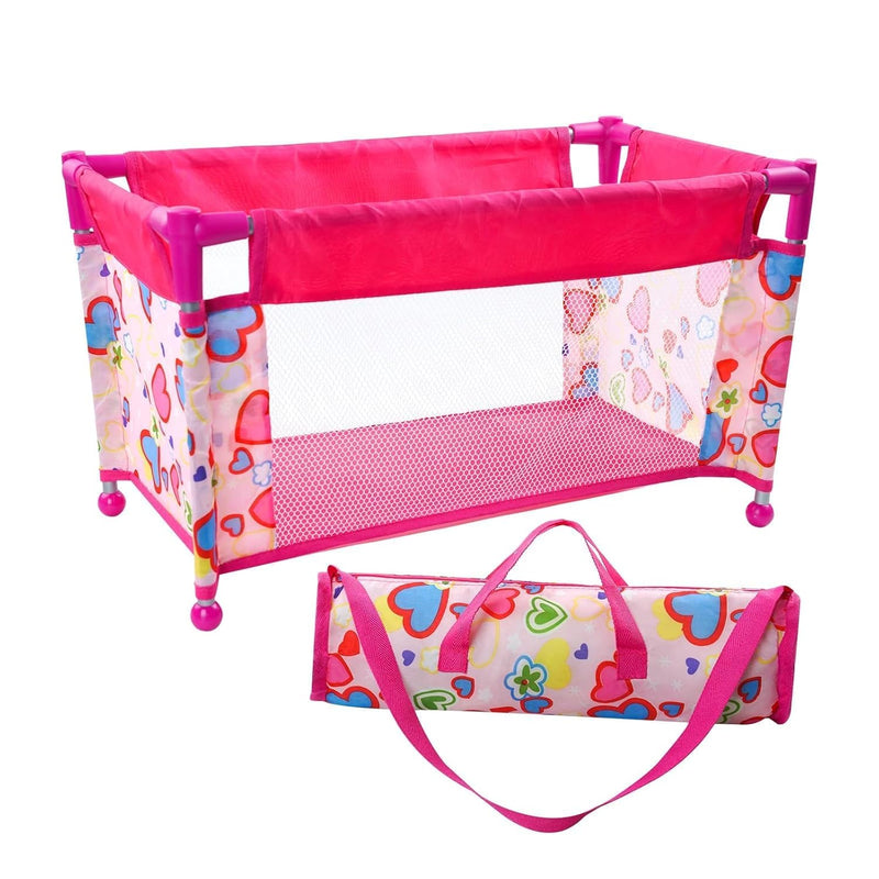 Reborn Baby Doll Crib, Baby Doll Bed, Foldable Doll Playpen Toy For 17 21 I