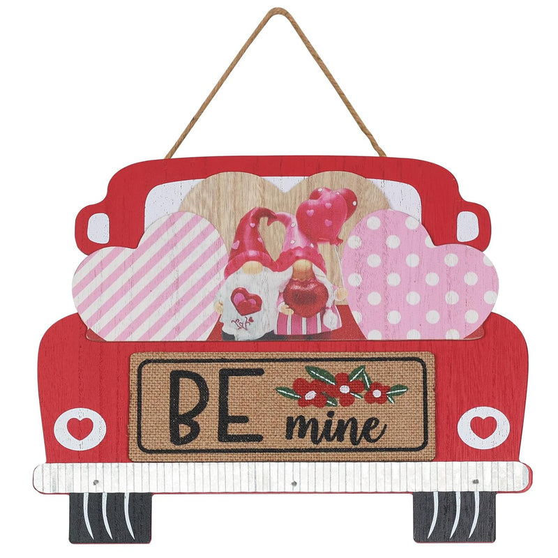 Valentines Day Decorations, Red Truck Wood Hanging Valentines Day Decor, Heart