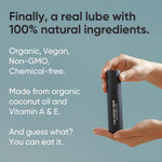 Body Connection Lubricant Oil 100% Organic Coconut Oil With Vitamin A & E - For Sex, Foreplay, Or Massages - Safe For Sensitive Skin - Your Edible Lube - 60Ml / 2Oz