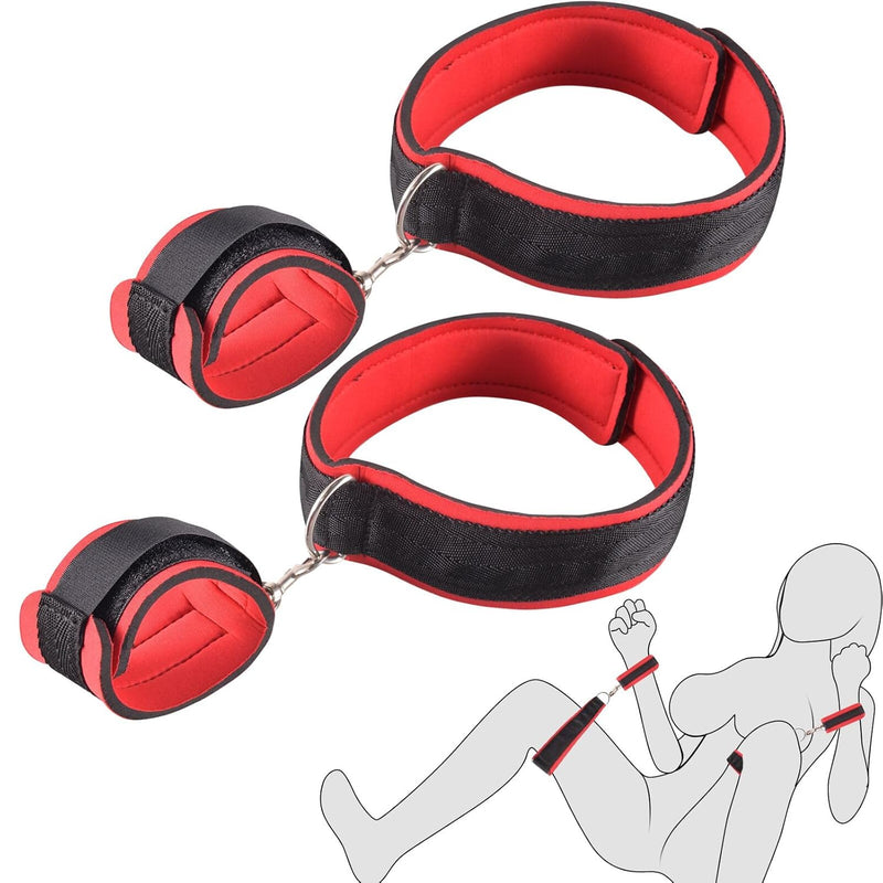 Bdsm Adjustable Thigh Wrist Cuffs Restraints Handcuffs Kit For Sm Games Leg Straps For Fetish Sex Bondage Adult Sex Toy For Women/Men