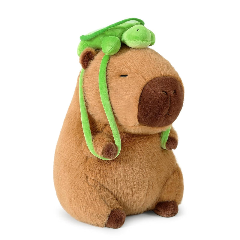 Cute Capybara Plush With Turtle Backpack Kawaii Capibara Stuffed Aniamls To