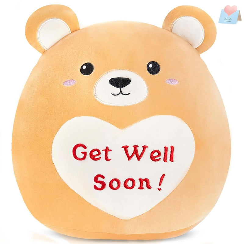 12” Get Well Soon Bear Plush Pillow Soft Squishy Plushie Toy Cute Teddy Bear S