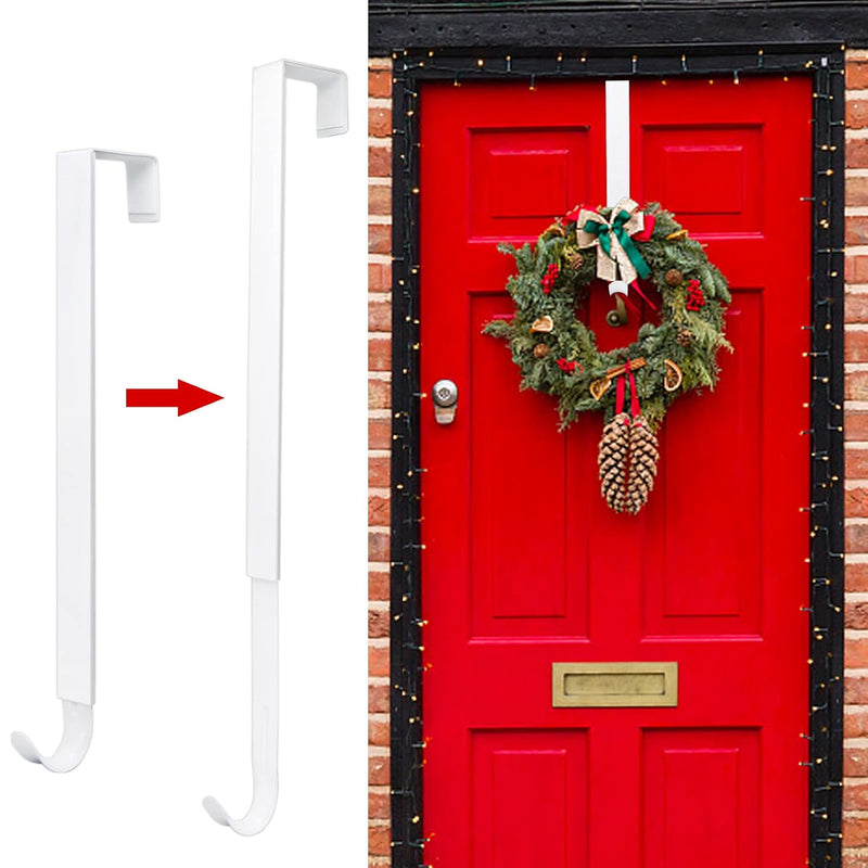 Wreath Hanger For Front Door, Adjustable Wreath Hanger From 15 To 25 Inches Wr