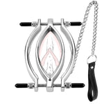 Clit Clamp, Pussy Spreader Stainless Steel Adjustable Pussy Clamp And Leash, Clitoris Teasing G Spot Massage Device, Adult Sex Bondage Restraint Bdsm Erotic Sex Toy For Women & Couples