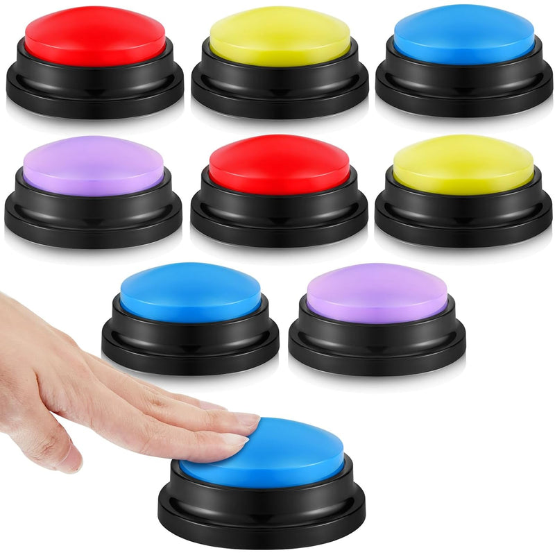 8 Pieces Recordable Answer Buzzers Button Answer Buzzers Game Show Buzzer R
