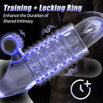 Vibrating Penis Sleeve Cock Ring With Bullet Vibrator For Men, Reusable Penis Extender Girth Enhancer Sleeve, 10 Vibrations Male Adult Sex Toys For Men'S Pleasure