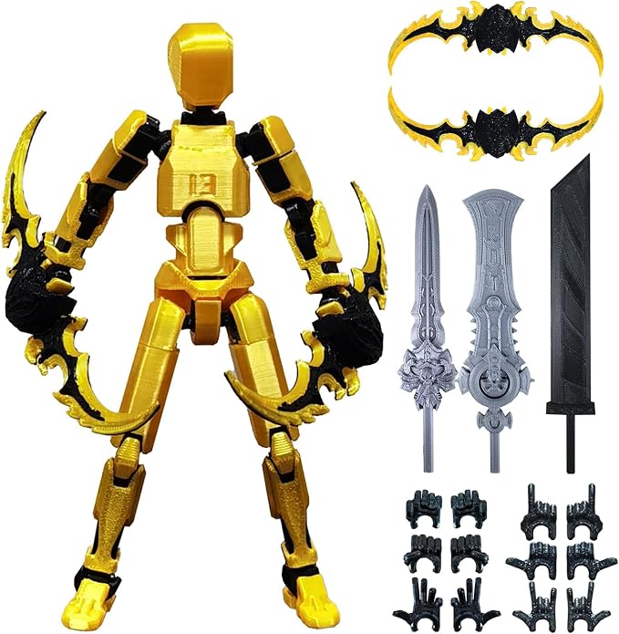 DUMMY 13 3D-Printed Poseable Action Figure with Accessories
