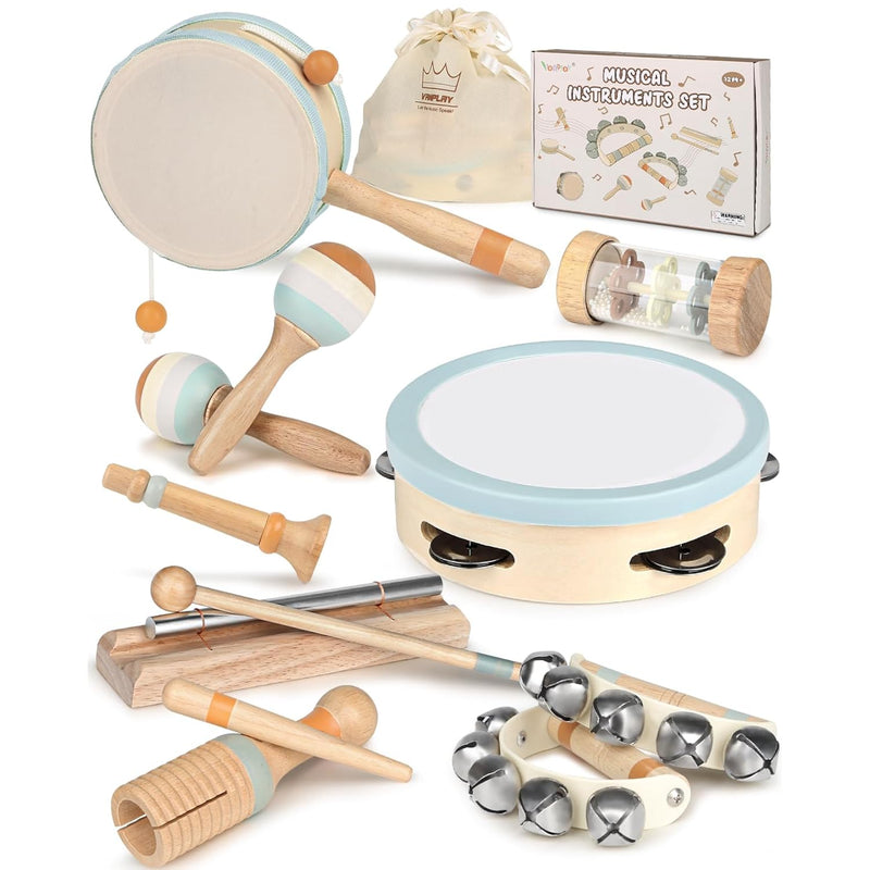 Toddler Musical Instruments Natural Wooden Percussion Instruments Toy For K