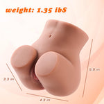 Mini Pocket Pussy Ass Male Masturbator With 3D Realistic Vagina Anal Adult Sex Doll For Men Sex Stroker, Torso Male Sex Toys For Men Masturbation Pleasure (Brown)