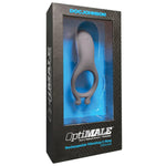 Optimale - Rechargeable Vibrating Silicone C-Ring - Angled To Enhance Contact With Your Partner - Slate