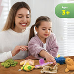 PREXTEX 10 Piece Plush Soft Stuffed Sea Animals - Small Stuffed Animals Bulk - Playset Plush Assortment, Turtle, Stingray, Nemo Fish, Killer Whale and More - Bulk Stuffed Animals