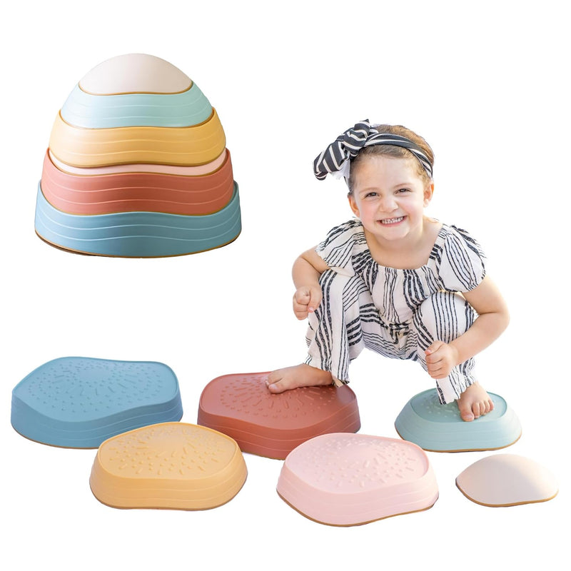 Balance Stepping Stones For Kids(6Pcs)Kids Stepping Stonestoddler Stepping